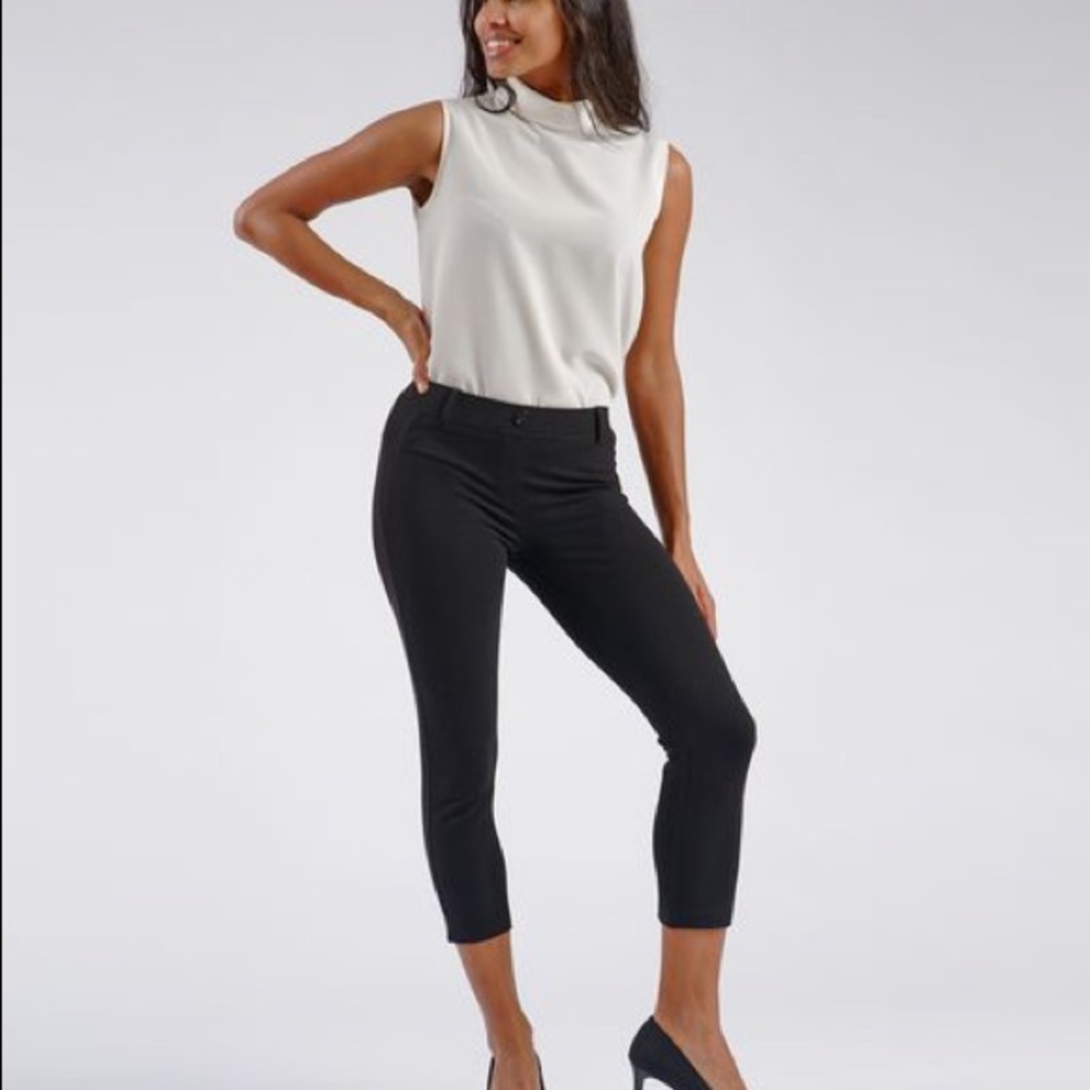 Black Classic Crop Dress Yoga Pants